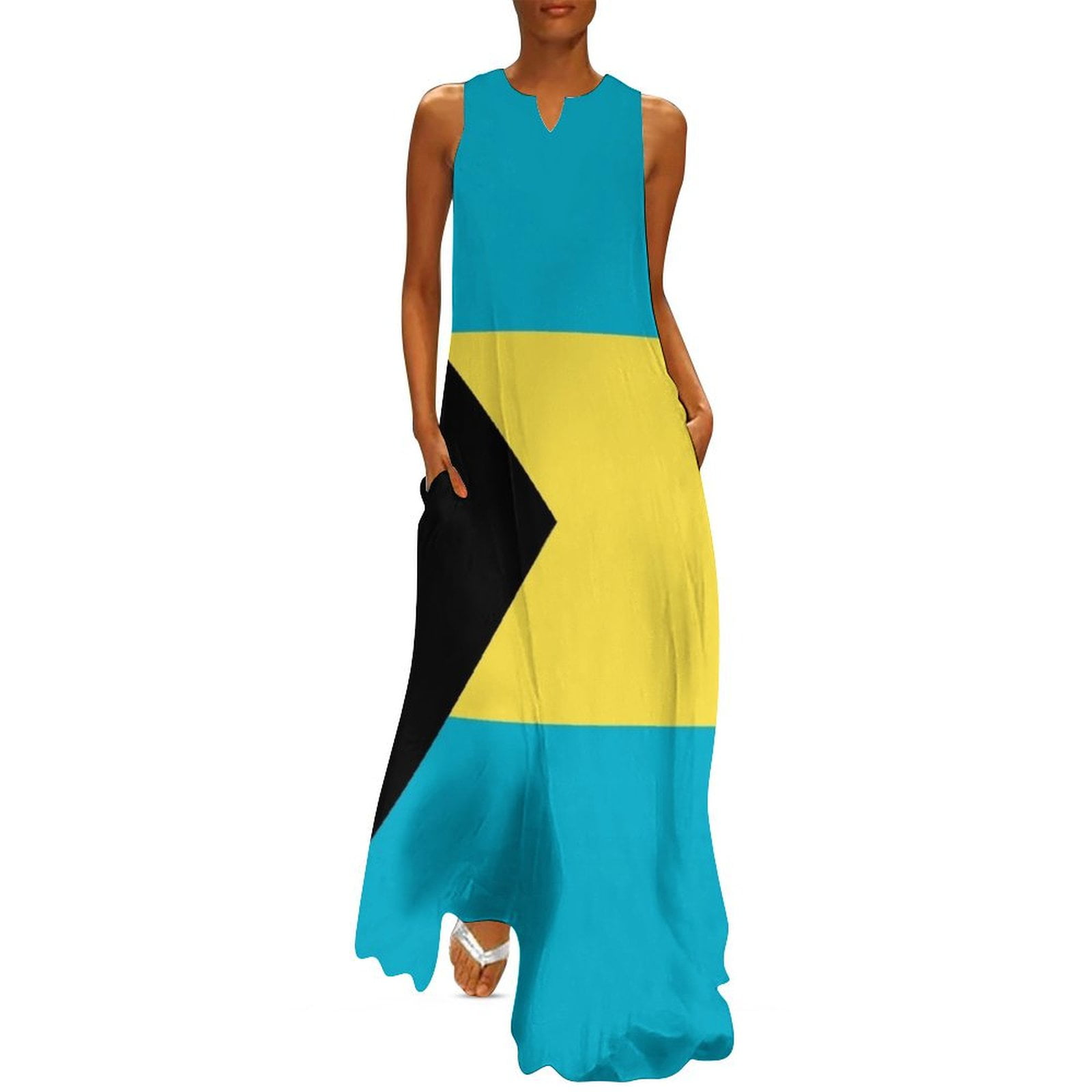 Flag: The Bahamas Long Dress Woman fashion ladies dresses for wom02 sexy  dress for wom Dress - Walmart.com