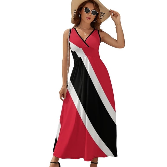 Flag Trinidad Tobago Dress Fashion Boho Beach Long Dresses Female Party Printed Maxi Dress