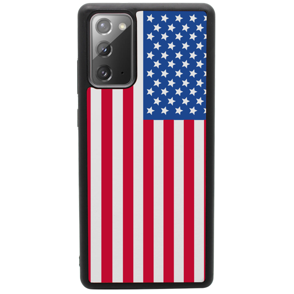 Flag USA - UV Color Printed Phone Model: Samsung Note 20, Color: White