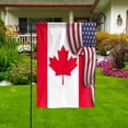 thumbnail image 1 of Flag Waving American Flag Canadian Canada U.S.A Friendship Patriotic Proud Garden Flag, Double-Sided Decorative Outdoor Flag, Patriotic Polyester Yard Flag 12 x 18 in, 1 of 5