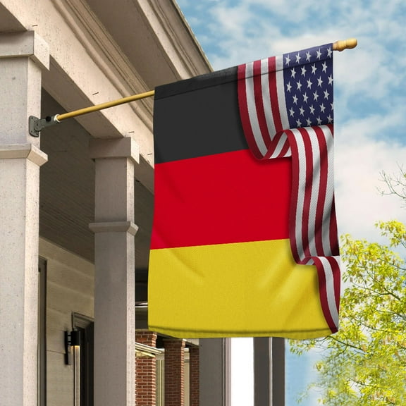 Flag Waving American Flag German Germany U.S.A Friendship Patriotic Proud Garden Flag (11.5x17.5) Double Sided-USA Flags Premium Polyester-Decorative Indoor Outdoor Flag