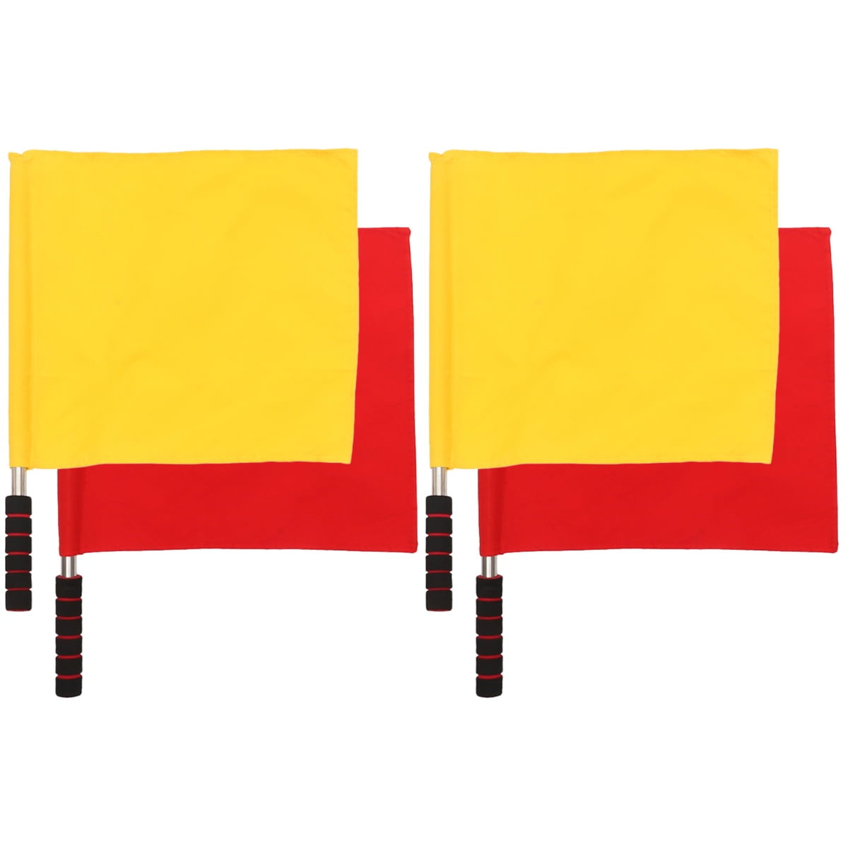 Flag Waving Signal Flags School Judge Polyester Football Linesman Warning Referee Banner 4 Pcs