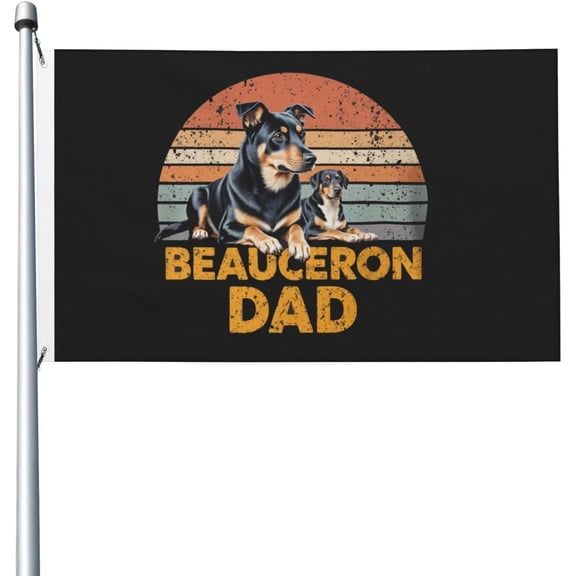 Flag for Room Guys Double Sided Funny Flags for House 3x5 Ft, beauceron dad Tapestry for Living Room