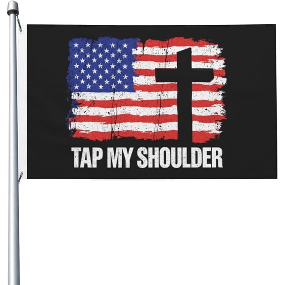 Flag for Room Teen Double Sided Vintage Flags for Boys Room 3x5 Ft, tap my shoulder Tapestry for Office