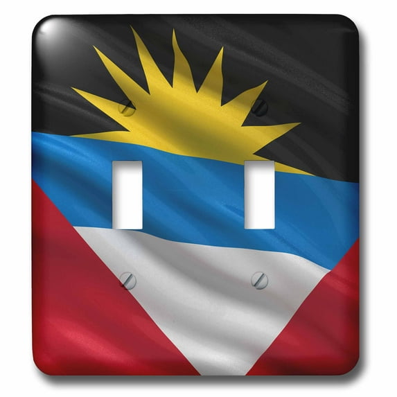3dRose, Flag of Antigua and Barbuda waving in the wind, double toggle switch