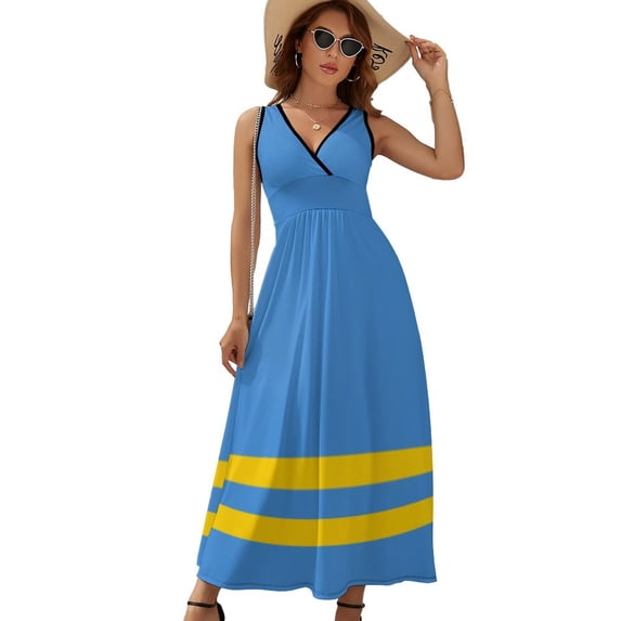 Flag of Aruba Dress Summer Street Style Bohemia Long Dresses Female Sleeveless Printed Maxi Dress