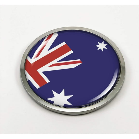 Australia Flag 3D Domed Round Automotive Emblem