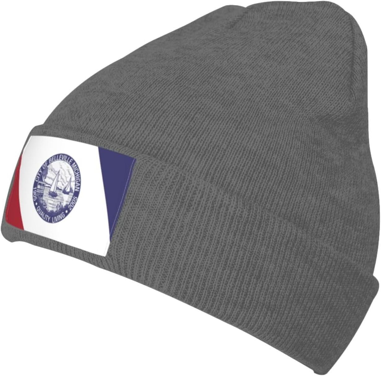 Flag of Belleville Michigan Beanie Hat for Men Women Soft Warm Knit Skull Cap Winter Hats Ski Hat Walmart