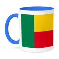 thumbnail image 1 of 3dRose, Flag of Benin - Countries of West Africa national world flags - Beninese colors red yellow green, 11oz Two-Tone Blue Mug, 1 of 3
