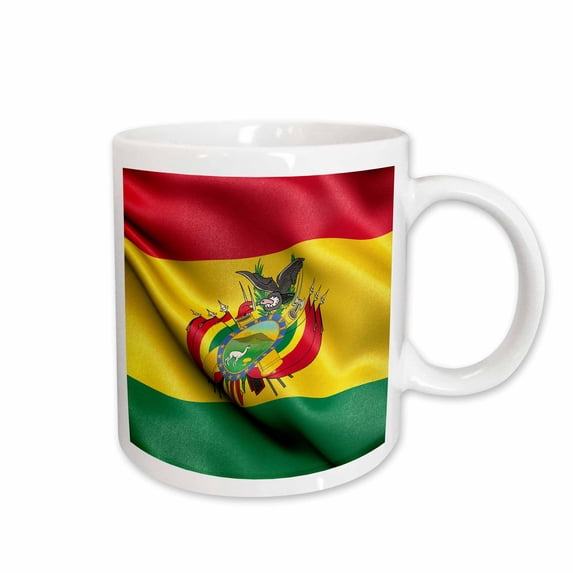 Flag of Bolivia waving in the wind 11oz Mug mug-340069-1