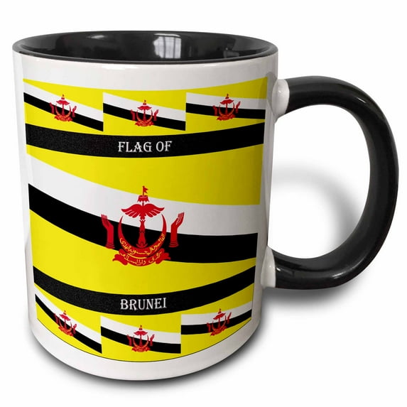 Flag of Brunei 11oz Two-Tone Black Mug mug-210400-4
