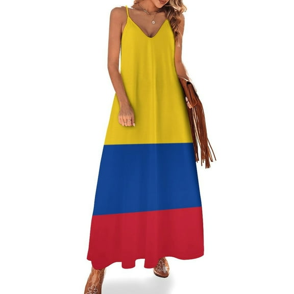 Flag of Colombia Sleeveless Dress Loose Women's Dress Dresses Luxury Evening Dresses