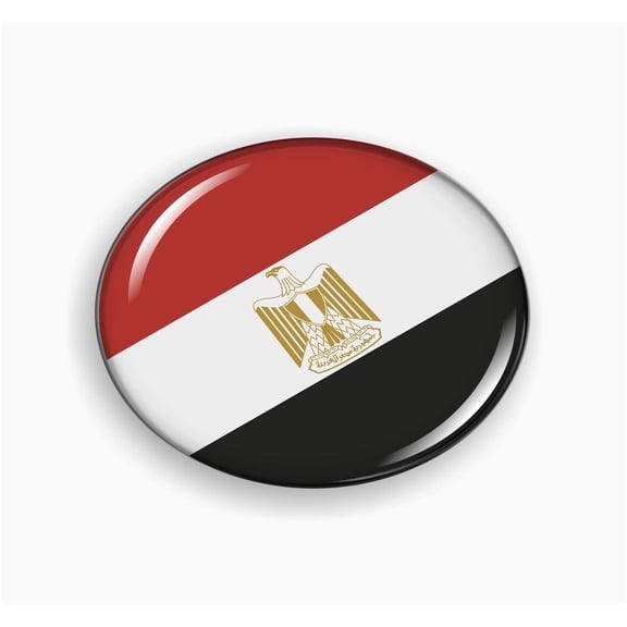 Egypt Flag 3D Domed Car Emblem Badge – Flexible