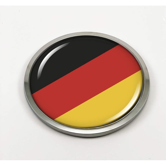 Germany Flag 3D Domed Round Automotive Emblem