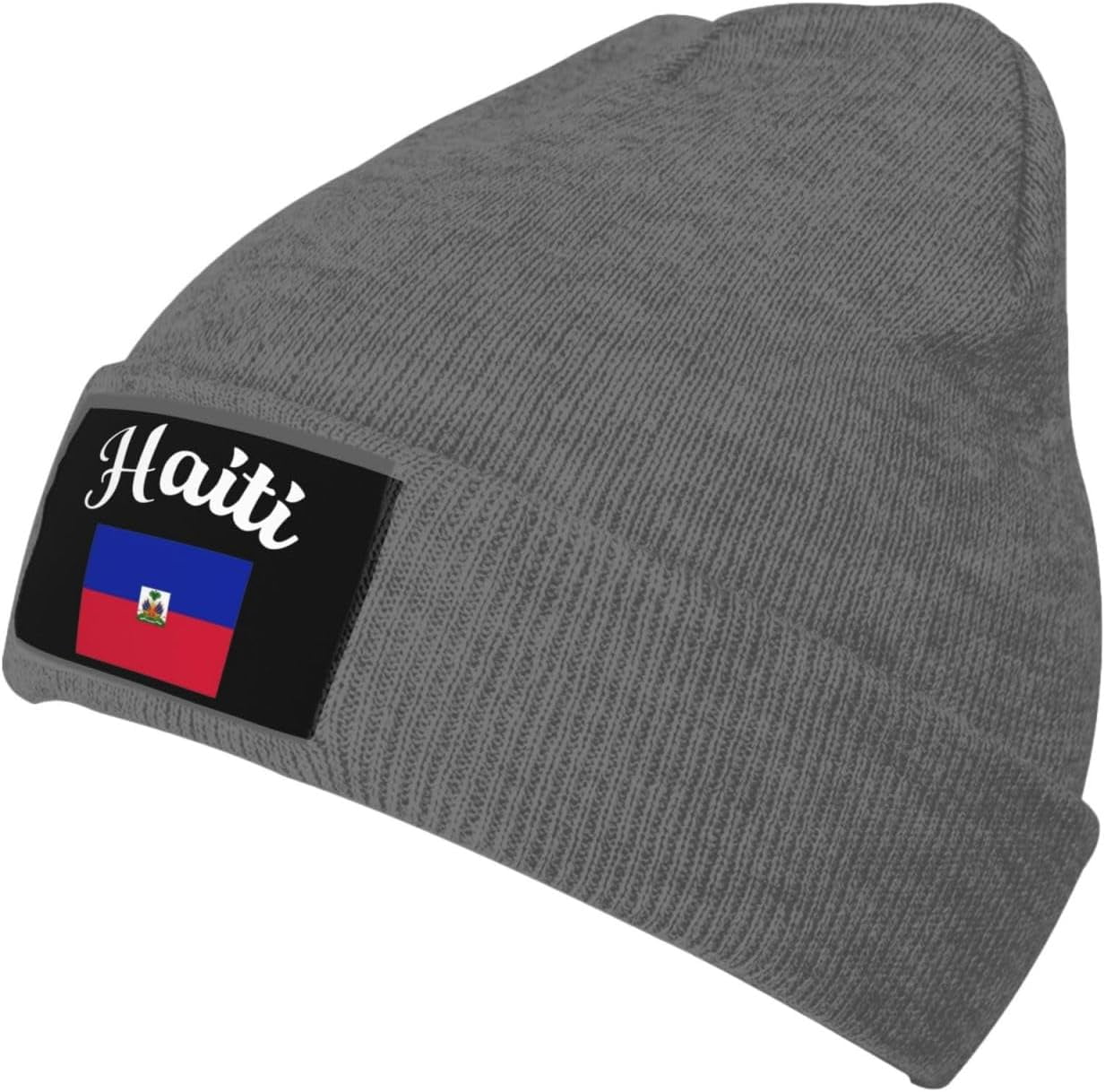 Flag Of Haiti Beanies Winter Warm Knit Beanies Hats For Men Women Black 