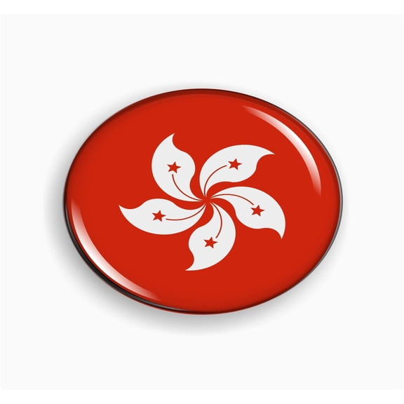 Flag of Hong Kong Car Emblem Badge Sticker – Flexible