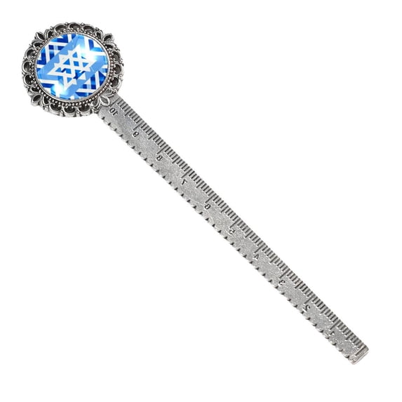 Flag of Israel Book Mark: a Vintage Silver Lace-Edged Bookmark, a Gift for Readers and Book Lovers