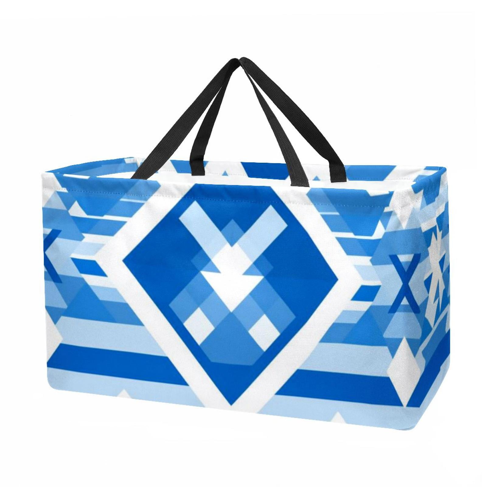 Flag of Israel Large Capacity Oxford Cloth Picnic Basket Reusable