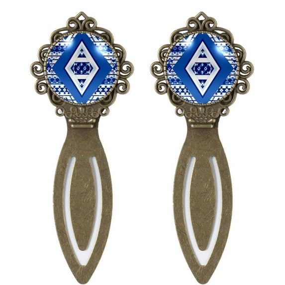 Flag of Israel Vintage Copper-Colored Lace Bookmarks: Stainless Steel Book Accessories, Ideal Gifts for Book Lovers - Set of 2