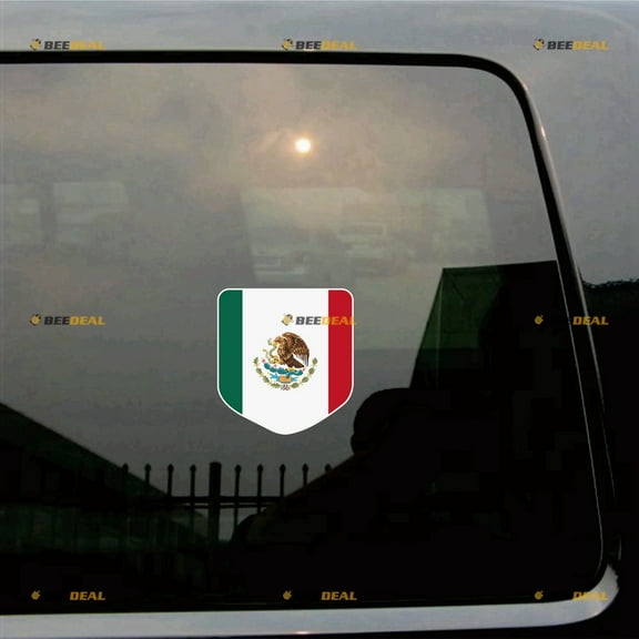 Flag of Mexico Mexican Sticker Decal Vinyl Shield - 2 Pack Reflective 3" - For Car Boat Laptop Cup