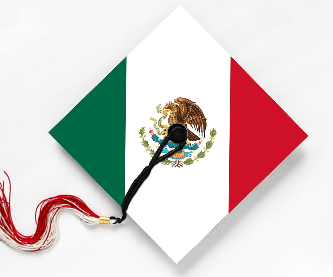 Flag of Mexico, Raise Your Flag, Graduation Cap Topper Decoration, Graduation Gift