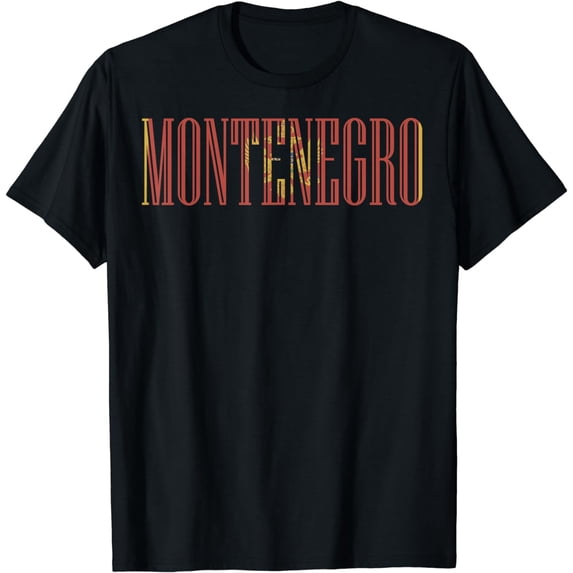 Flag of Montenegro T-shirt Tee Tees T Shirt Tshirt