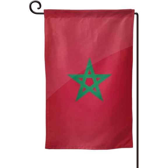 Flag of Morocco Garden Flag 12.5x18 Inch Family Decorative Welcome Banner Outside Yard Mailbox Festival Ornaments Double-Sided Print One Size, Square