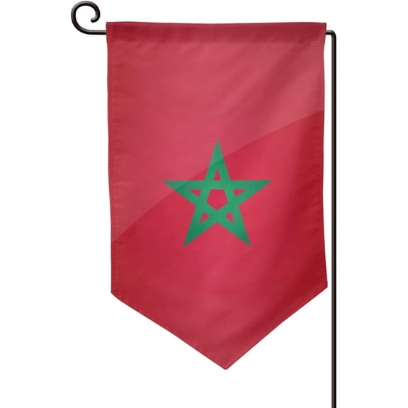 Flag of Morocco Garden Flag 12.5x18 Inch Family Decorative Welcome Banner Outside Yard Mailbox Festival Ornaments Double-Sided Print One Size, Square