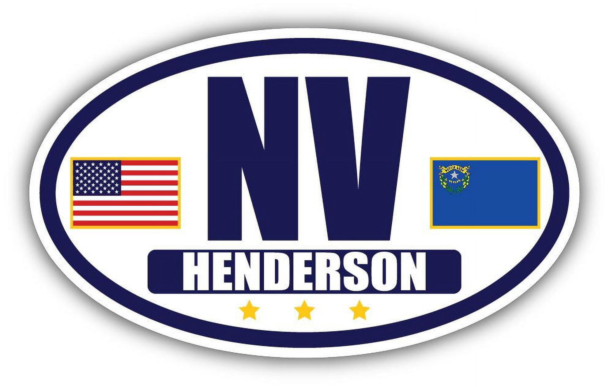 Flag of Nevada / American Flag Oval 3M Vinyl Bumper Sticker Decal ...