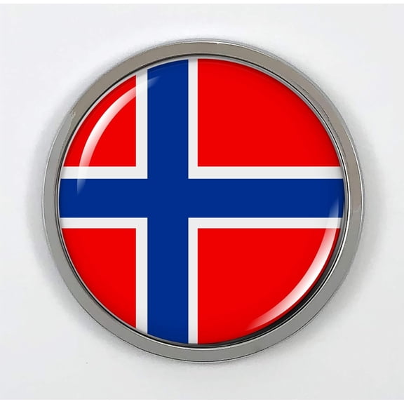Norway Flag Car Emblem Badge – Metal Beze