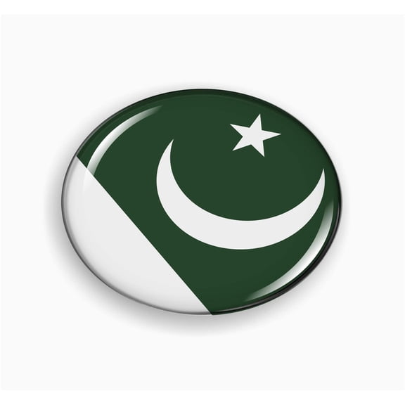 Pakistan Flag 3D Domed Car Emblem Badge Sticker – Flexible