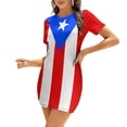 thumbnail image 1 of Flag of Puerto Rico Women's Dress Summer Skirt Crew Neck Tops Casual Wear, 1 of 10