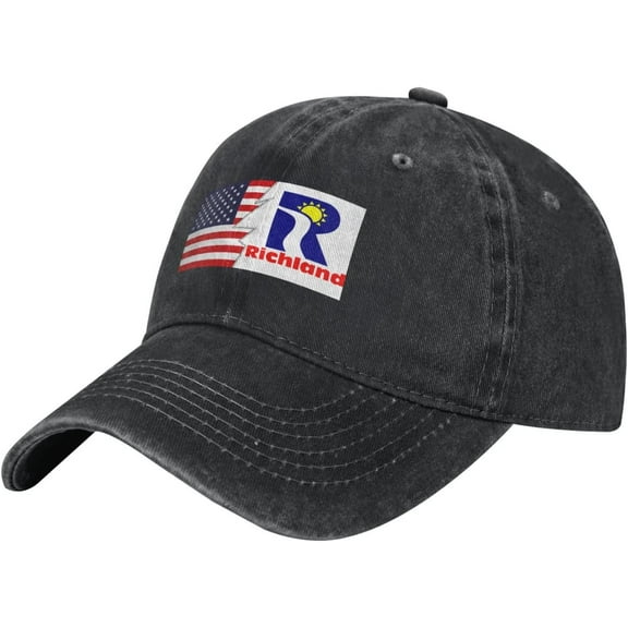 Flag of Richland, Washington and America Baseball Cap for Men Women Adjustable Vintage 100% Washed Cotton Dad Hat