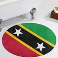 thumbnail image 1 of Flag of Saint Kitts And Nevis Round Carpet Circle Rug Outdoor Patio Area Rug Washable Large Area Rugs Hallway Room Decor Fitness Mats, 1 of 8