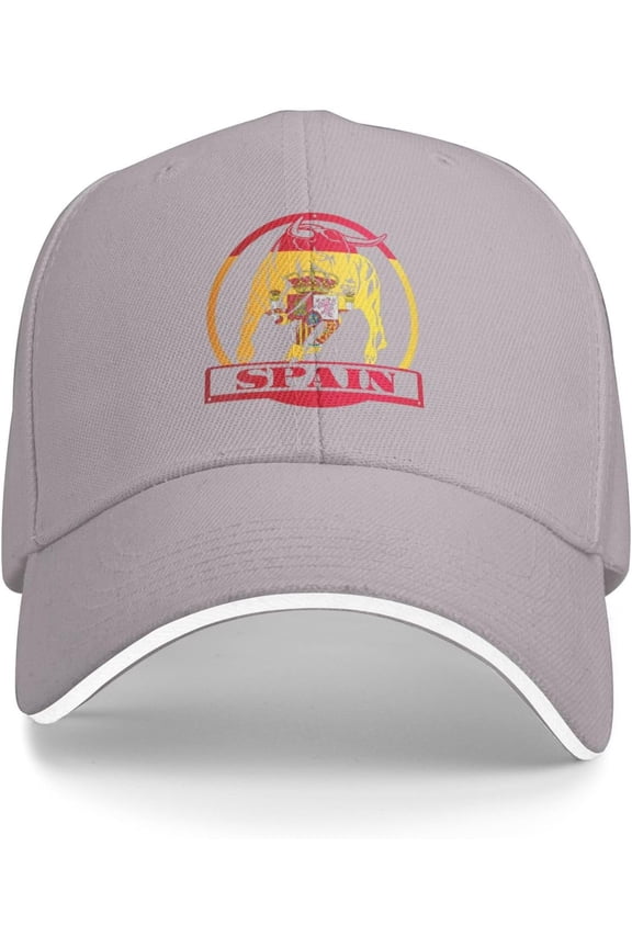 Flag of Spain Bullfighting Hat Adjustable Fashion Hats for Men Women Polo Trucker