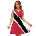 thumbnail image 1 of Flag of Trinidad Tobago Dress Summer Street Style Dresses Female Sleeveless Printed Sundress, 1 of 7