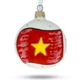 thumbnail image 1 of Flag of Vietnam Glass Ball Christmas Ornament 3.25 Inches, 1 of 4