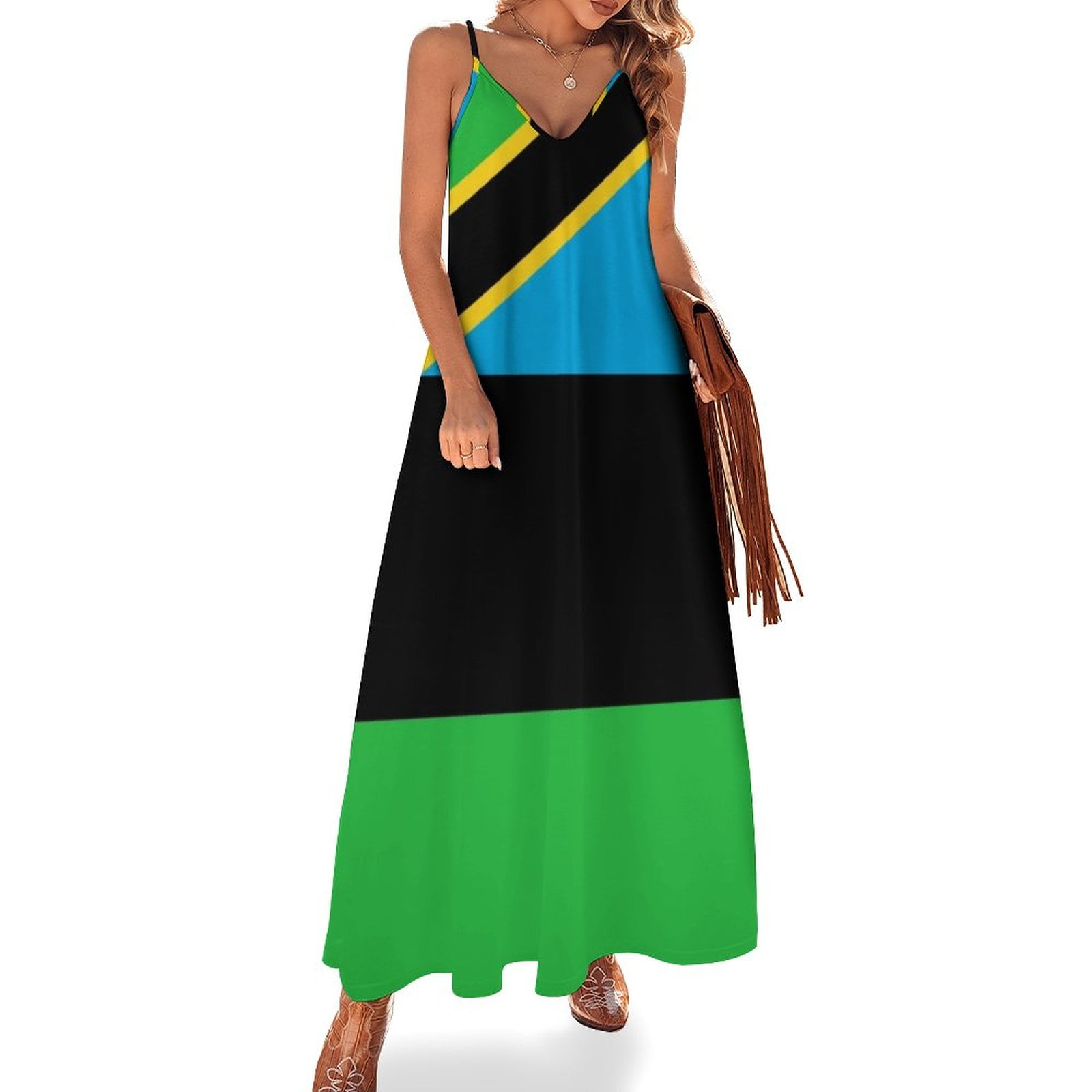 Flag of Zanzibar Sleeveless Dress summer outfits for women 023 prom