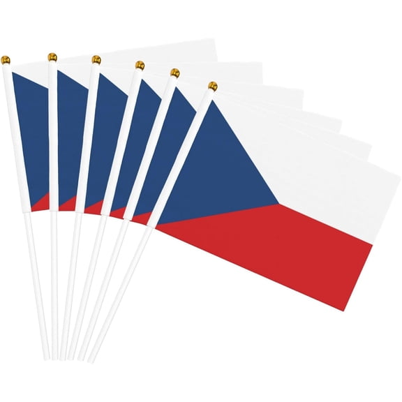 Flag of the Czech Republic Flag 5x8 In Outdoor Decoration Handheld Stick Flags Six Piece
