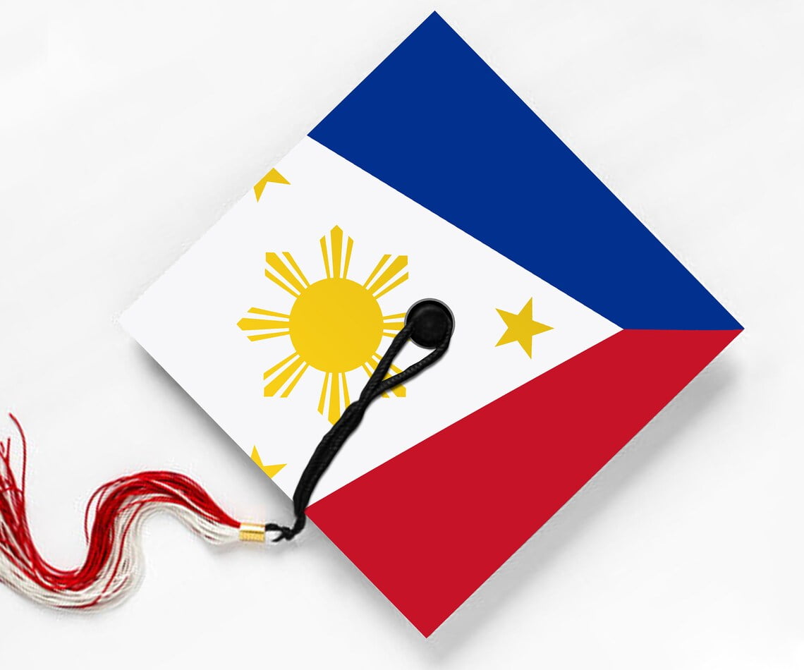 Flag of the Philippines, Raise Your Flag, Graduation Cap Topper Decoration, Graduation Gift
