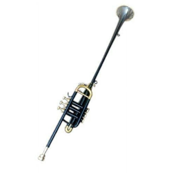 Flag trumpet low pitch black/brass musical instrument for student