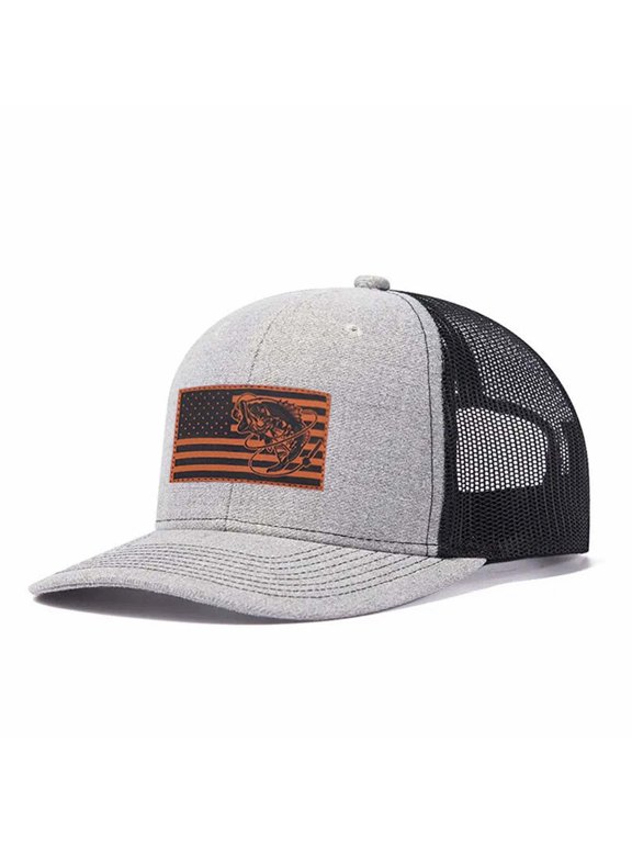 Flagfish skin-patterned mesh baseball cap with breathable adjustable visors, unisex essential travel accessory for fishing enthusiasts