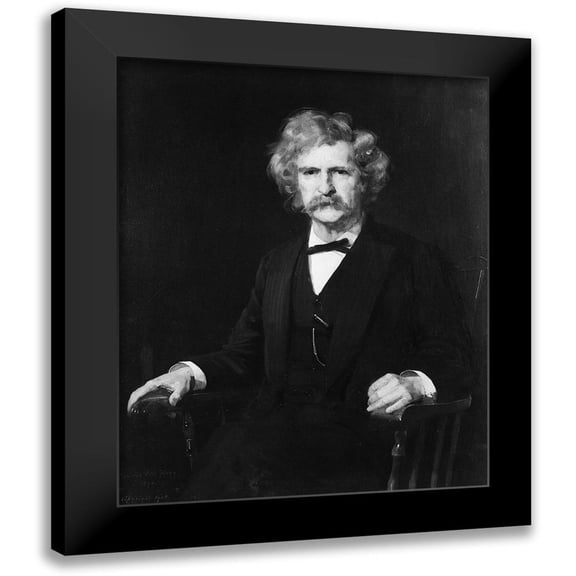Flagg, Charles Noel 12x14 Black Modern Framed Museum Art Print Titled - Mark Twain