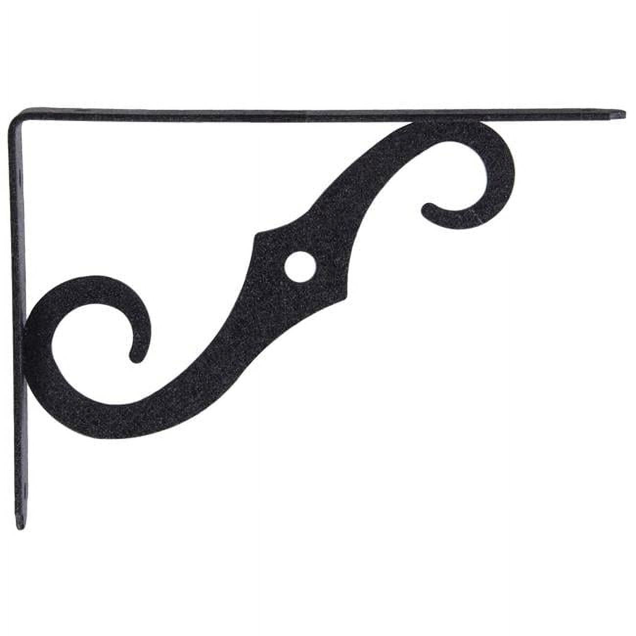 Flagged - Ornamental Shelf Bracket, Antique Black - 3.5 x 5 in. - Pack of 10