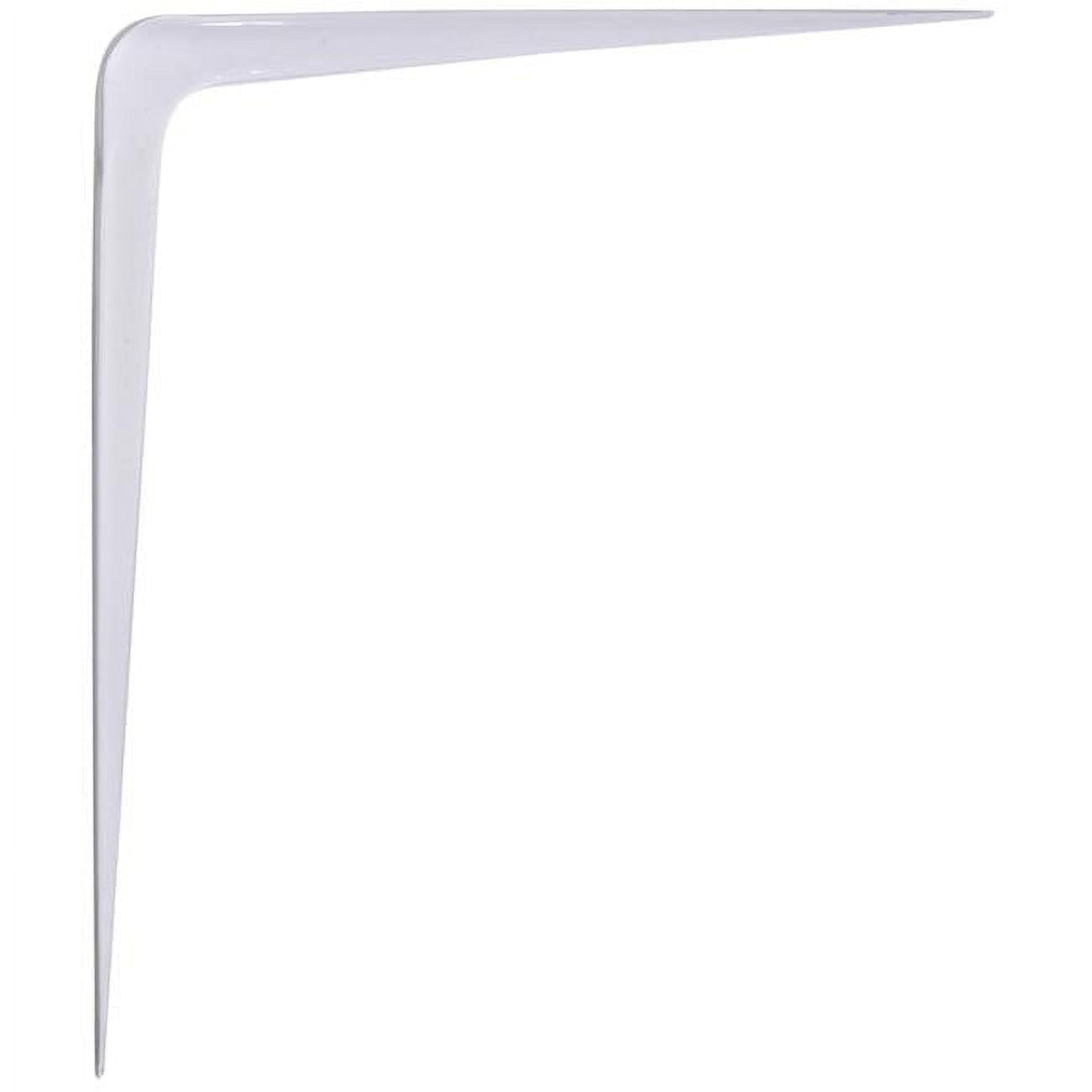 Flagged - White Shelf Bracket, 6 x 8 in. - Pack of 2