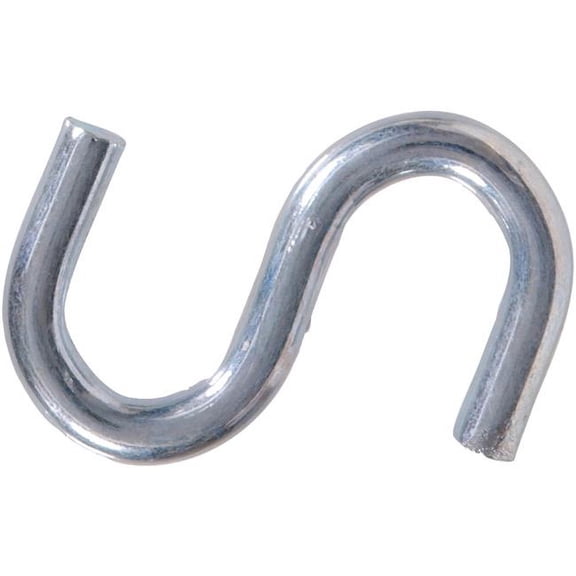 Flagged - Zinc S Hook, 0.177 x 1.5 in. - Pack of 2