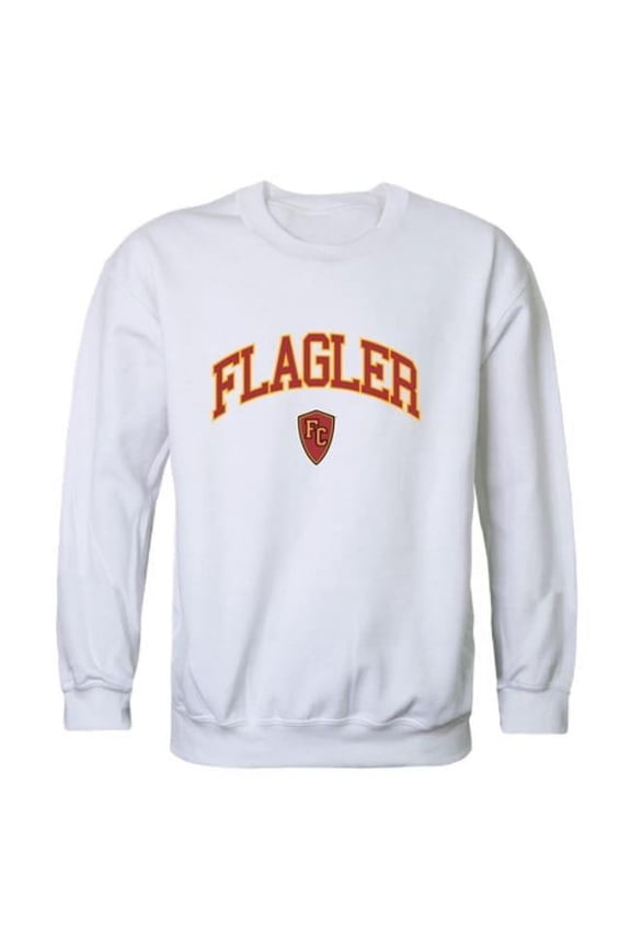 Flagler College Saints Campus Crewneck Sweatshirt, White - Large