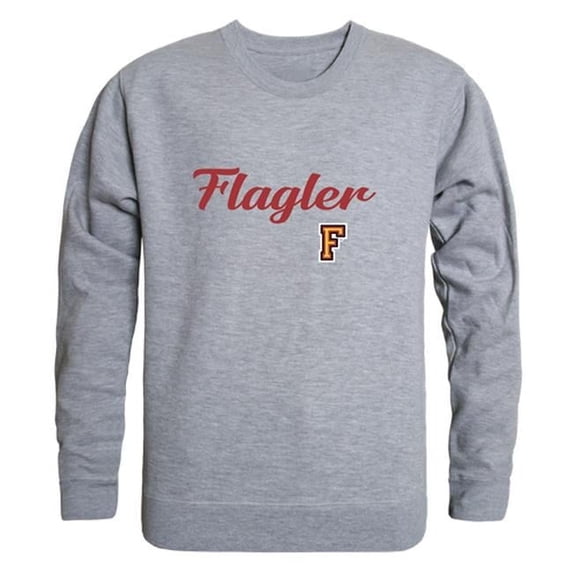 Flagler College Saints Script Crewneck Sweatshirt, Heather Grey - 2XL