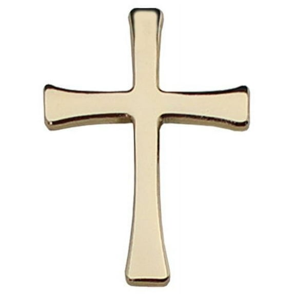 Flagline Cross Lapel Pin, Gold, 0.38" + 0.78" + 1.06"