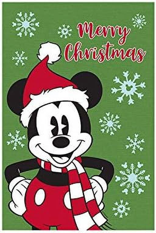 , Mickey Mouse, Merry Christmas Mickey Garden Flag 12.5” x 18”, Christmas